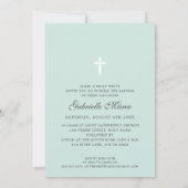 FOTO BAPTISM Elegante Kalligraphie Einladung (Rückseite)