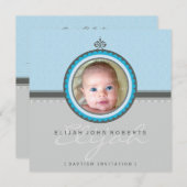 FOTO BAPTISM ERSUCHT :: fantasievolle 4SQ Einladung (Vorne/Hinten)