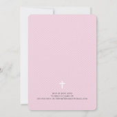 FOTO BAPTISM extravagant geblüht Kalligraphiemädch Einladung (Rückseite)