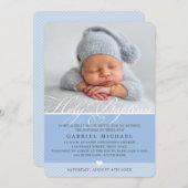 FOTO BAPTISM extravagante Kalligraphie geblüht Jun Einladung (Vorne/Hinten)