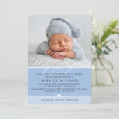 FOTO BAPTISM extravagante Kalligraphie geblüht Jun Einladung (Stehend Vorderseite)