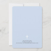 FOTO BAPTISM extravagante Kalligraphie geblüht Jun Einladung (Rückseite)