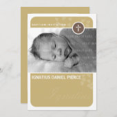 FOTO BAPTISM INVITATION :: Herzpunkt 6P Einladung (Vorne/Hinten)