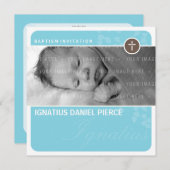 FOTO BAPTISM INVITATION :: Herzpunkt 7SQ Einladung (Vorne/Hinten)