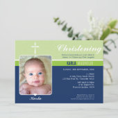 FOTO BAPTISM INVITE: Frieden 2 L Einladung (Stehend Vorderseite)