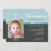 FOTO BAPTISM INVITE: Frieden 5 L Einladung (Vorne/Hinten)