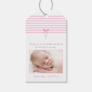 Foto Baptisse Gefälligkeitstablett | Rosa Geschenkanhänger