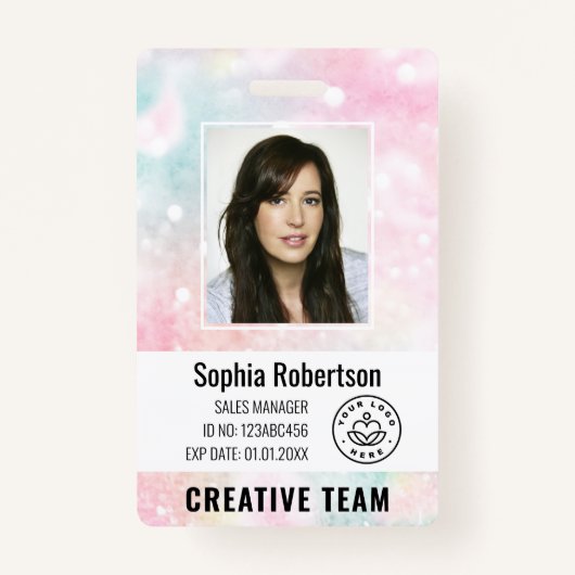 Foto-Bar-Glitzer für benutzerdefinierte Geschäftsp Ausweis (Vorderseite)