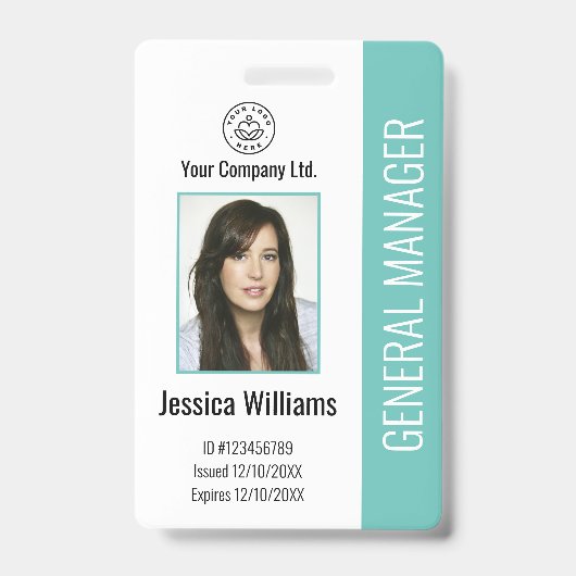 Foto, Bar, Logo, Name Aquamarin B Ausweis (Front)