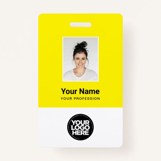 Foto, Bar, Logo, Name Ausweis (Vorderseite)