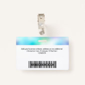 Foto, Bar, Logo, Name Ausweis (Rückseite mit Klammer)