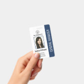 Foto, Bar, Logo, Name des Mitarbeiters Ausweis (Handheld)