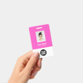 Foto, Bar, Logo, Name des Mitarbeiters Ausweis (Handheld)