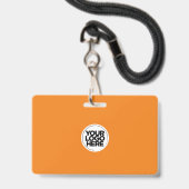 Foto, Bar, Logo, Name des Mitarbeiters Ausweis (Rückseite mit Lanyard)
