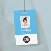 Foto, Bar, Logo, Name des Mitarbeiters Ausweis