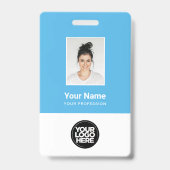 Foto, Bar, Logo, Name des Mitarbeiters Ausweis (Vorderseite)