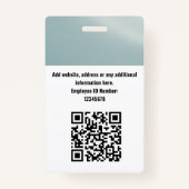 Foto, Bar, Logo, Name des Mitarbeiters Ausweis (Rückseite)