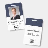 Foto, Bar, Logo, Name des Mitarbeiters Ausweis (Front & Back)