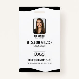 Foto, Bar, Logo, Name des personalisierten Mitarbe Ausweis