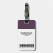 Foto, Bar, Logo, Name Gepäckanhänger (Rückseite vertikal)