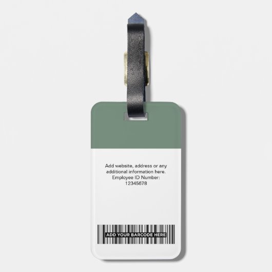 Foto, Bar, Logo, Name Gepäckanhänger (Rückseite vertikal)