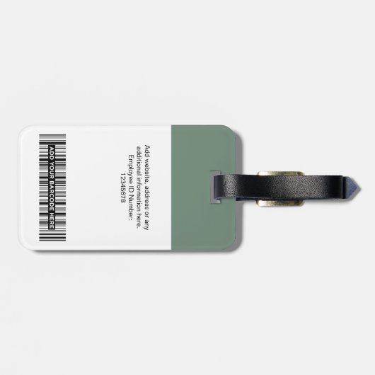 Foto, Bar, Logo, Name Gepäckanhänger (Rückseite horizontal)