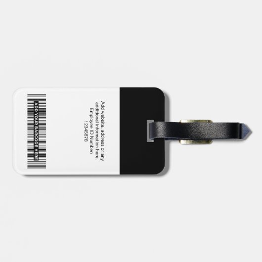 Foto, Bar, Logo, Name Gepäckanhänger (Rückseite horizontal)