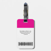 Foto, Bar, Logo, Name Gepäckanhänger (Rückseite vertikal)