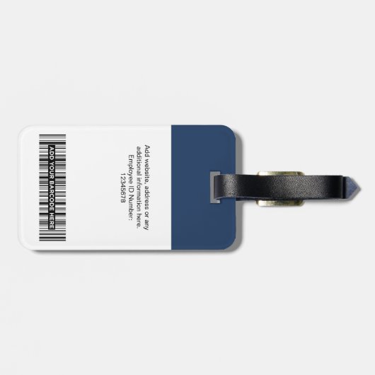 Foto, Bar, Logo, Name Gepäckanhänger (Rückseite horizontal)