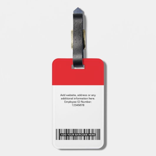 Foto, Bar, Logo, Name Gepäckanhänger (Rückseite vertikal)