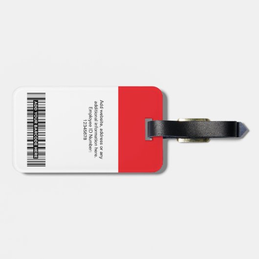 Foto, Bar, Logo, Name Gepäckanhänger (Rückseite horizontal)