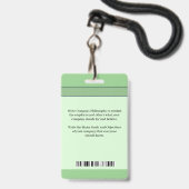 Foto Bar Name-Code Logo Benutzerdefinierte ID Ausweis (Rückseite mit Lanyard)