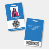 Foto-Barcode-Logo Firmenname Unternehmen Ausweis (Vorder- & Rückseite)
