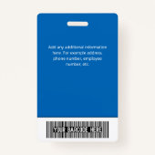 Foto-Barcode-Logo Firmenname Unternehmen Ausweis (Rückseite)