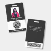 Foto-Barcode-Logo Firmenname Unternehmen Ausweis (Vorder- & Rückseite)