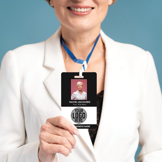 Foto-Barcode-Logo Firmenname Unternehmen Ausweis
