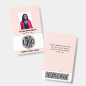 Foto-Barcode-Logo Firmenname Unternehmen Ausweis (Vorder- & Rückseite)