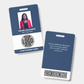 Foto-Barcode-Logo Firmenname Unternehmen Ausweis (Vorder- & Rückseite)