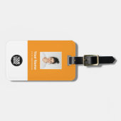 Foto, Barcode, Logo, Name des Firmenmitarbeiters Gepäckanhänger (Vorderseite horizontal)