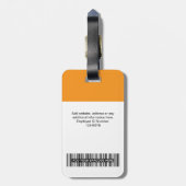 Foto, Barcode, Logo, Name des Firmenmitarbeiters Gepäckanhänger (Rückseite vertikal)