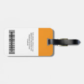 Foto, Barcode, Logo, Name des Firmenmitarbeiters Gepäckanhänger (Rückseite horizontal)