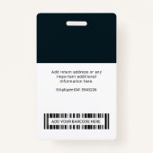 Foto-Barcode und Logo-Individuelle Name für Mitarb Ausweis (Rückseite)