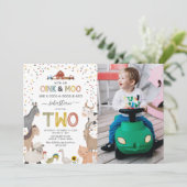 Foto Barnyard Farm 2. Geburtstag Einladung (Stehend Vorderseite)