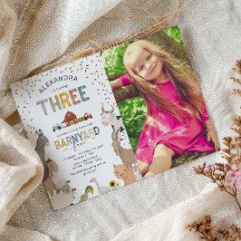 Foto Barnyard Farm 3. Geburtstag Einladung