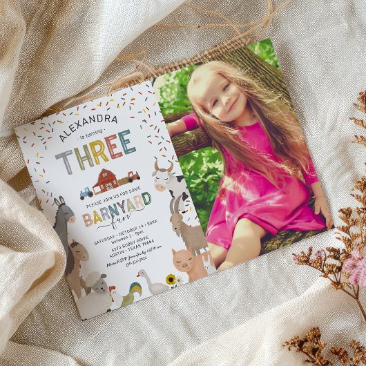 Foto Barnyard Farm 3. Geburtstag Einladung