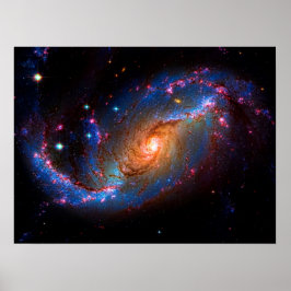 Foto "Barred Spiral Galaxy" Poster