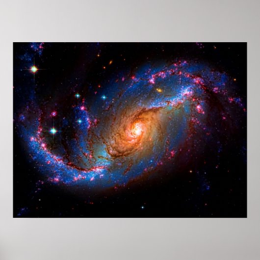 Foto "Barred Spiral Galaxy" Poster (Vorne)