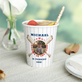 Foto Baseball 1. Geburtstag Rookie des Jahres Pappbecher