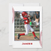 Foto Baseball Einladung zum Geburtstag (Rückseite)