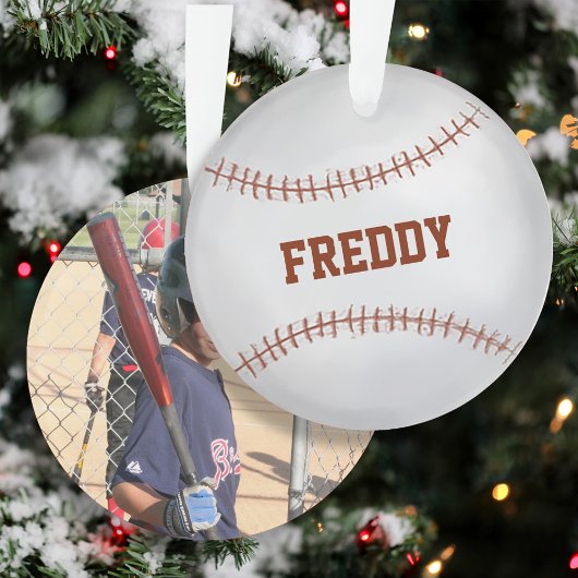 Foto-Baseball in einfacher Typografie  Ornament